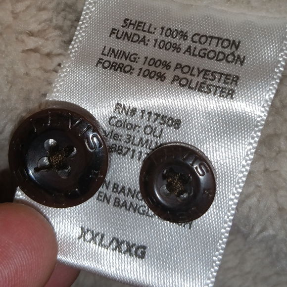 Levi's Men's Olive Green Shacket Shirt Jacket Size XXL Regular Fit - Picture 7 of 8